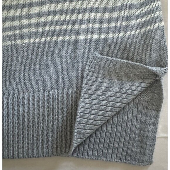 Ella Moss Sweater Blue Knit Striped Casual Blouse Shirt Winter Womens Size XL - Picture 10 of 10